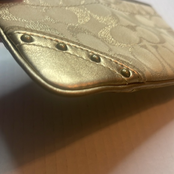 Gold Wristlet with Stud Accents - Picture 6 of 8